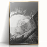 Celestial Goddess Gothic Canvas – Mystical Figure Gothic Wall Art Decor