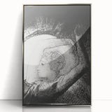Celestial Goddess Gothic Canvas – Mystical Figure Gothic Wall Art Decor