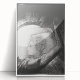 Celestial Goddess Gothic Canvas – Mystical Figure Gothic Wall Art Decor