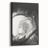 Celestial Goddess Gothic Canvas – Mystical Figure Gothic Wall Art Decor