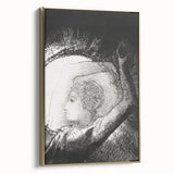 Celestial Goddess Gothic Canvas – Mystical Figure Gothic Wall Art Decor