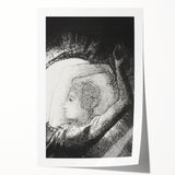 Celestial Goddess Gothic Canvas – Mystical Figure Gothic Wall Art Decor