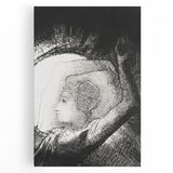 Celestial Goddess Gothic Canvas – Mystical Figure Gothic Wall Art Decor