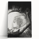 Celestial Goddess Gothic Canvas – Mystical Figure Gothic Wall Art Decor
