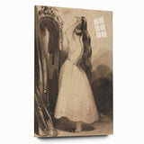 Victorian Gothic Lady Print - Mysterious Reflection - Gothic Wall Art