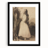 Victorian Gothic Lady Print - Mysterious Reflection - Gothic Wall Art