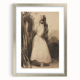 Victorian Gothic Lady Print - Mysterious Reflection - Gothic Wall Art