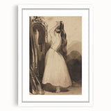 Victorian Gothic Lady Print - Mysterious Reflection - Gothic Wall Art