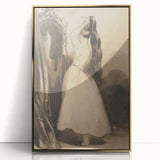 Victorian Gothic Lady Print - Mysterious Reflection - Gothic Wall Art