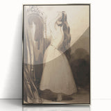 Victorian Gothic Lady Print - Mysterious Reflection - Gothic Wall Art