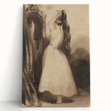 Victorian Gothic Lady Print - Mysterious Reflection - Gothic Wall Art