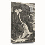 Medieval Cloaked Figure Print - Mysterious Gothic Wall Art Decor