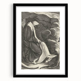 Medieval Cloaked Figure Print - Mysterious Gothic Wall Art Decor