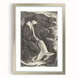 Medieval Cloaked Figure Print - Mysterious Gothic Wall Art Decor