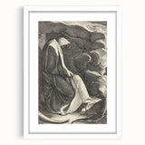 Medieval Cloaked Figure Print - Mysterious Gothic Wall Art Decor