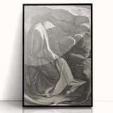 Medieval Cloaked Figure Print - Mysterious Gothic Wall Art Decor