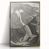 Medieval Cloaked Figure Print - Mysterious Gothic Wall Art Decor