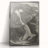 Medieval Cloaked Figure Print - Mysterious Gothic Wall Art Decor