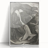 Medieval Cloaked Figure Print - Mysterious Gothic Wall Art Decor