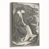 Medieval Cloaked Figure Print - Mysterious Gothic Wall Art Decor