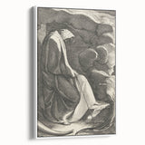 Medieval Cloaked Figure Print - Mysterious Gothic Wall Art Decor