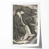 Medieval Cloaked Figure Print - Mysterious Gothic Wall Art Decor