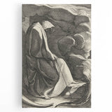 Medieval Cloaked Figure Print - Mysterious Gothic Wall Art Decor