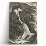 Medieval Cloaked Figure Print - Mysterious Gothic Wall Art Decor