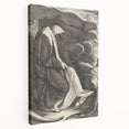 Medieval Cloaked Figure Print - Mysterious Gothic Wall Art Decor
