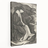 Medieval Cloaked Figure Print - Mysterious Gothic Wall Art Decor