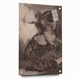 Centaur Archer Gothic Print - Dark Mythological Wall Art Decor