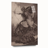 Centaur Archer Gothic Print - Dark Mythological Wall Art Decor