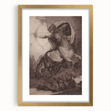 Centaur Archer Gothic Print - Dark Mythological Wall Art Decor