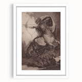Centaur Archer Gothic Print - Dark Mythological Wall Art Decor