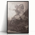 Centaur Archer Gothic Print - Dark Mythological Wall Art Decor