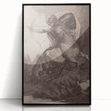 Centaur Archer Gothic Print - Dark Mythological Wall Art Decor