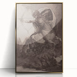 Centaur Archer Gothic Print - Dark Mythological Wall Art Decor