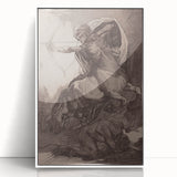 Centaur Archer Gothic Print - Dark Mythological Wall Art Decor