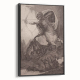 Centaur Archer Gothic Print - Dark Mythological Wall Art Decor