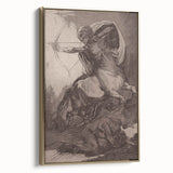 Centaur Archer Gothic Print - Dark Mythological Wall Art Decor