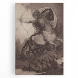 Centaur Archer Gothic Print - Dark Mythological Wall Art Decor