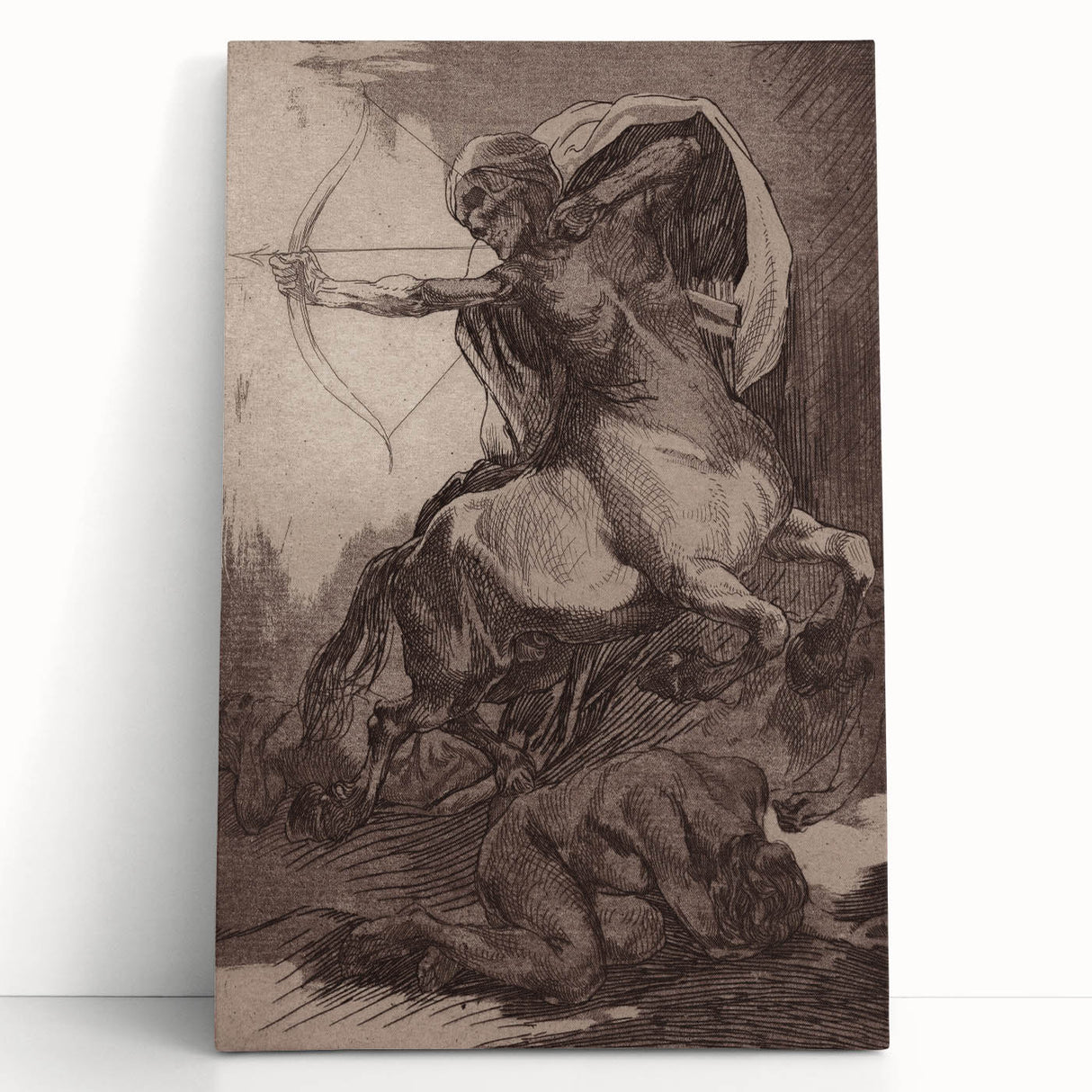 Centaur Archer Gothic Print - Dark Mythological Wall Art Decor
