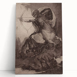 Centaur Archer Gothic Print - Dark Mythological Wall Art Decor