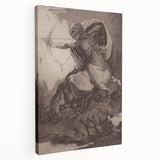 Centaur Archer Gothic Print - Dark Mythological Wall Art Decor