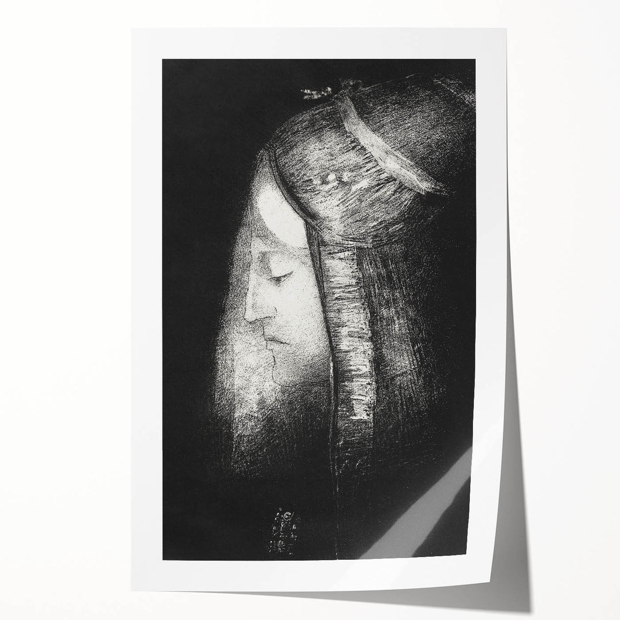 Veiled Elegance Gothic Canvas – Mysterious Lady Gothic Wall Art Decor