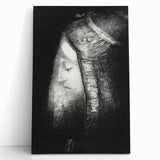 Veiled Elegance Gothic Canvas – Mysterious Lady Gothic Wall Art Decor
