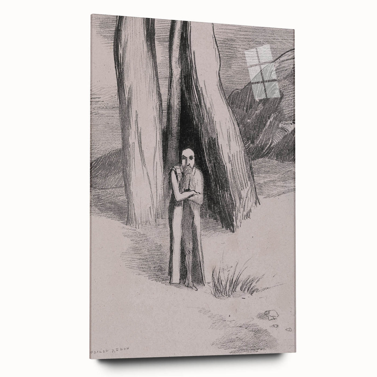 Shadowy Gothic Figure in the Forest - Vintage Gothic Wall Art Print