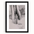 Shadowy Gothic Figure in the Forest - Vintage Gothic Wall Art Print