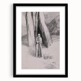 Shadowy Gothic Figure in the Forest - Vintage Gothic Wall Art Print