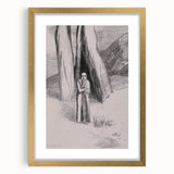 Shadowy Gothic Figure in the Forest - Vintage Gothic Wall Art Print
